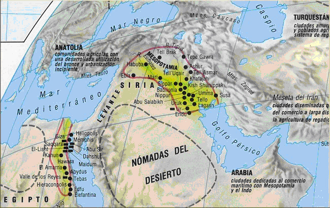 Mapa Mesopotamia